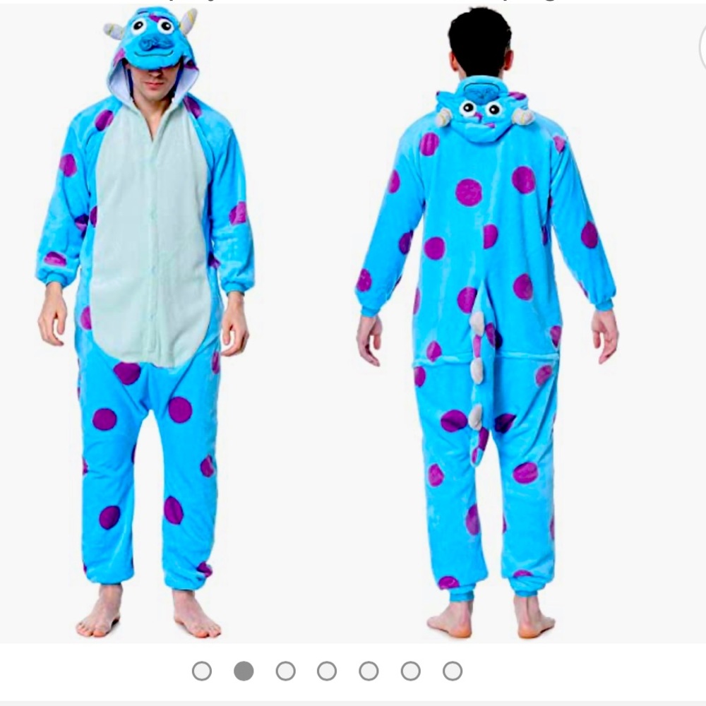 Sully Monsters Inc Blue and Purple Polka Dot Onesie